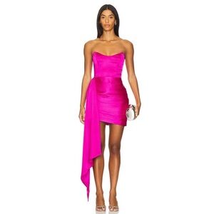 Katie May Vibrant Pink Strapless Dress